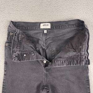 Agolde Los Angeles Riley Jeans Womens‎ 28 Black Button Fly Crop Fit High Rise